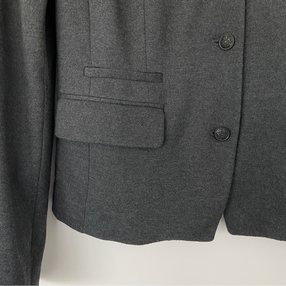 BANANA REPUBLIC GREY STRETCH CLASSIC RAYON BLEND SINGLE BREASTED BLAZER, 10 - Picture 3 of 15